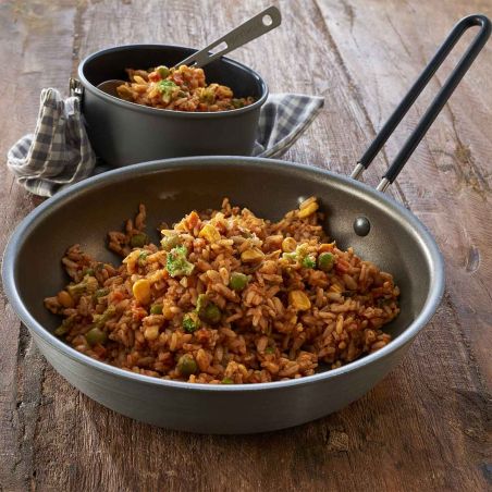 Cajun-Reis Jambalaya mit Gemüse