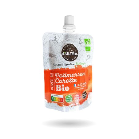 Puré energético salado ecológico 4ultra - Calabaza, zanahoria