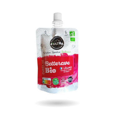 Puré energético salado ecológico 4ultra - Remolacha