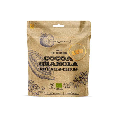 Ekologisk granola med kakao och jordgubbar