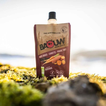 Bio-Energiekompott Baouw - Süßkartoffel, Karotte, Timut-Pfeffer