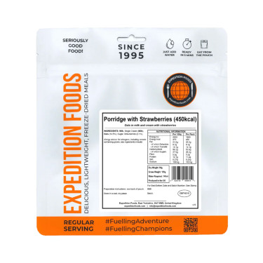 Papas de aveia com morangos