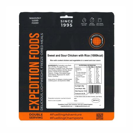Süß-saures Hühnchen mit Reis - Doppelportion