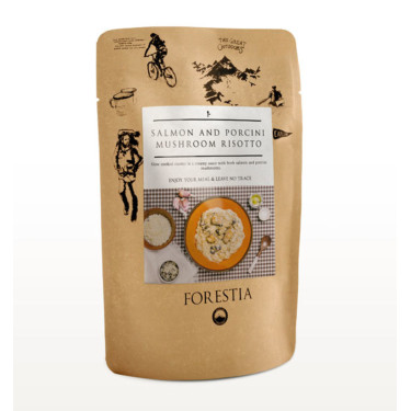 Risotto med laks og Karl Johan-svampe