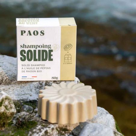 Shampooing solide PAOS - Huile de pépins de raison bio
