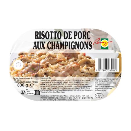 Schweinefleisch-Risotto mit Pilzen