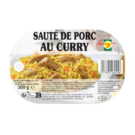 Schweinefleisch-Pfanne mit Curry