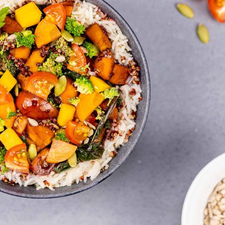 Riz et légumes façon barbecue