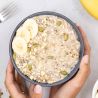 Gepuffter Reis mit Banane