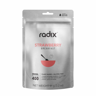 Gepofte rijst met aardbei