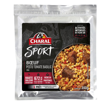 Beef with Tomato Basil Pesto and Wheat