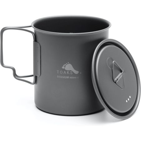 Ultraleichtes Titan-Kochgeschirr Toaks mit Deckel - 0,45 L