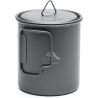 Ultraleichtes Titan-Kochgeschirr Toaks mit Deckel - 0,45 L