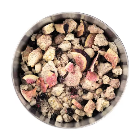 Porridge de coco, arándanos, higos y semillas de chía