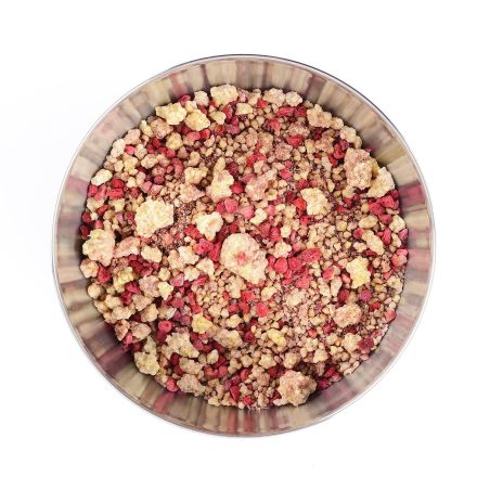 Organic Millet Porridge with Raspberries and Aronia Berry Powder