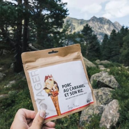 Maiale al caramello con riso