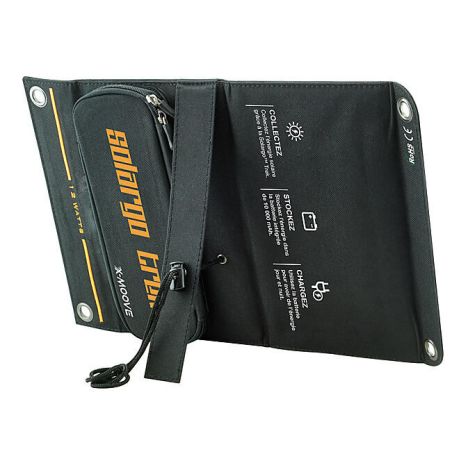 Panneau solaire + batterie externe X-Moove Solargo Trek 10000 mAh - 2 ports USB