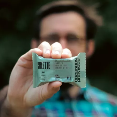 Barrita energética ecológica Colette - Plátanos, semillas de chía, coco