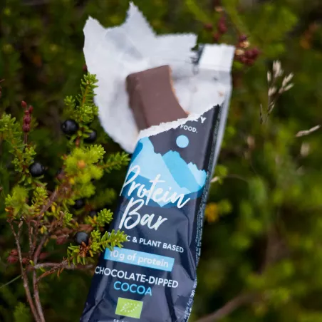 Ekologisk proteinbar Moonvalley - Kakao i chokladöverdrag