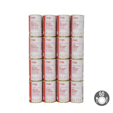 Kit Supervivencia 1 mes - 60 Comidas - Almacenamiento 25 años