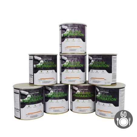 Överlevnadspaket 1 månad - 60 måltider - 25 års lagring