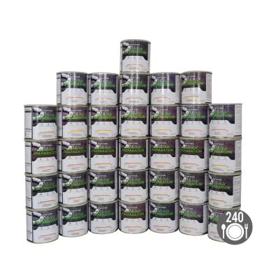 Pack Sobrevivência 4 meses - 240 refeições - Armazenamento 25 anos