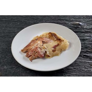 Skinke på ben med gratin dauphinois