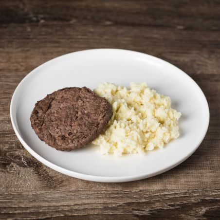 Hacksteak mit Kartoffelpüree
