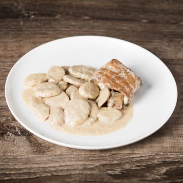 Eglefino con crema y patatas