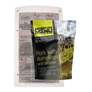 Roast pork with cabbage and potato dumplings - Self-heating