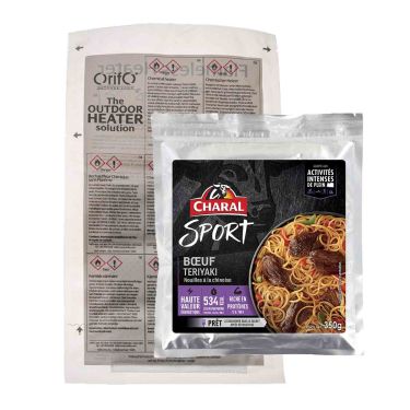 Vaca teriyaki com noodles chineses - Autoaquecível