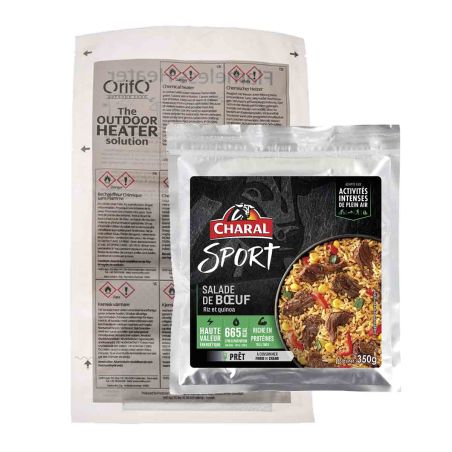 Nötkött sallad, ris och quinoa - Självvärmande