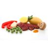 Beef goulash and potatoes