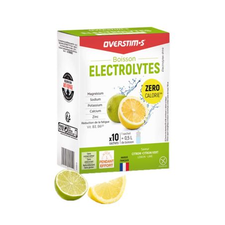 Napój elektrolitowy Overstim.s x 10 saszetek - Cytryna, limonka
