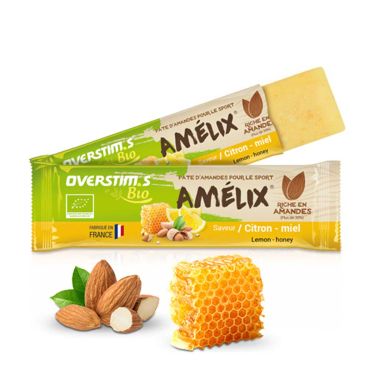 Bio energibar Amélix Overstim.s - Mandelmassa, citron och honung