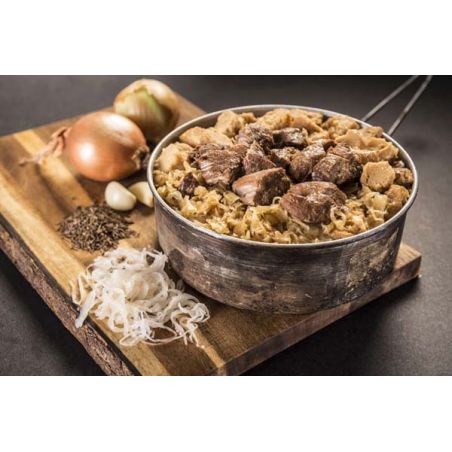 Schweinebraten mit Kohl und Kartoffelklößen