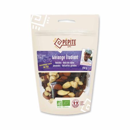 Mezcla Estudiante - Frutos secos ecológicos - 250 g