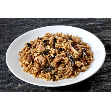 Risotto de frango com cogumelos porcini