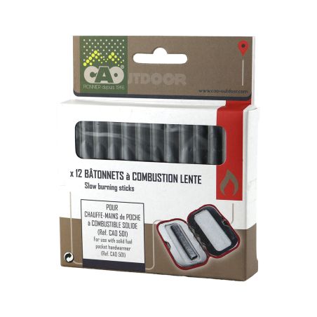 Langzaam brandende staafjes voor zakhandwarmer x 12