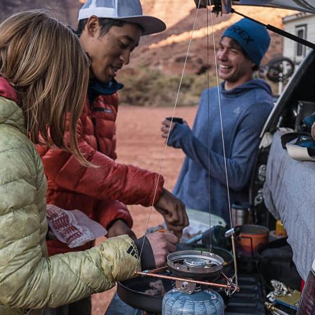 Jetboil MicroMo säätöventtiilillä varustettu kaasukeitin ja 0,8 l:n kuppi