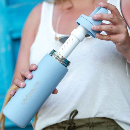 Edelstahl-Filterflasche LifeStraw Go - Aktivkohle - 0,53 L