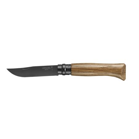 Opinel Messer Nr. 8 Black - Tradition 8,5 cm - Schwarzer Edelstahl, Eiche