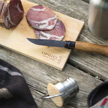 Opinel Messer Nr. 8 Black - Tradition 8,5 cm - Schwarzer Edelstahl, Eiche