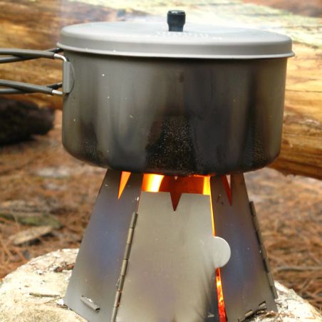 Hornillo de leña plegable Vargo Hexagon - Acero inoxidable