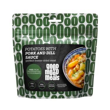 Kartofler og svinekød med dild sauce