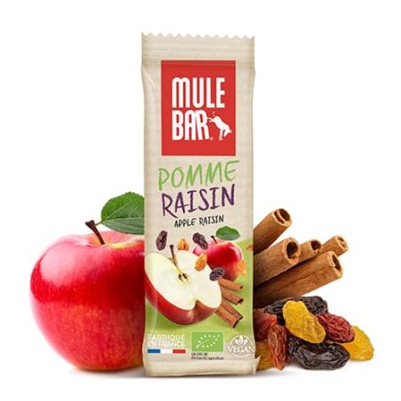 Barra energética bio Mulebar - Manzanas, pasas y canela