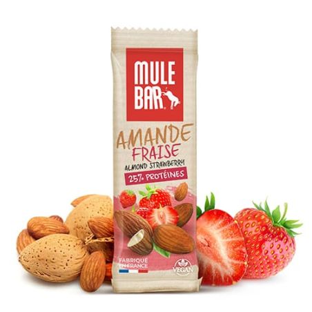 Barra proteica Mulebar - Almendra, fresa
