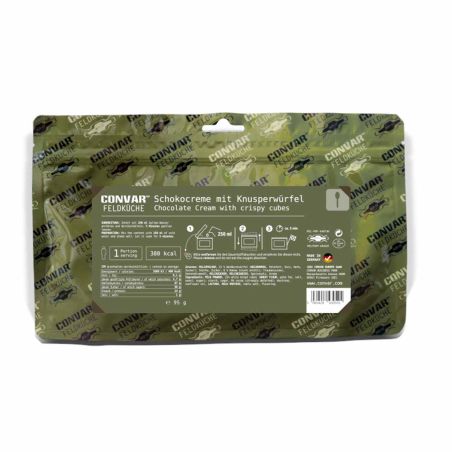 CONVAR™ Feldküche Krem czekoladowy z chrupiącymi kostkami (95g)