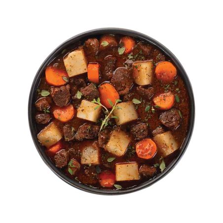 Bourguignon vegetariano con patate