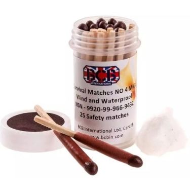 BCB survival matches x 25 - Water and wind resistant